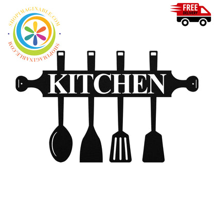 Kitchen Metal Art Sign Decor Wall