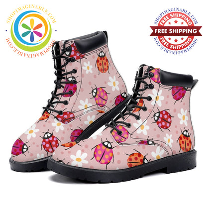 Lady Bug Daisy-Leather Martin Boots white / 36