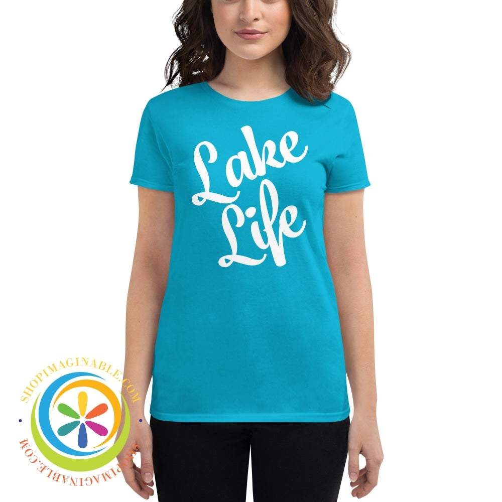 Lake Life Womens Short Sleeve T-Shirt Caribbean Blue / S T-Shirt