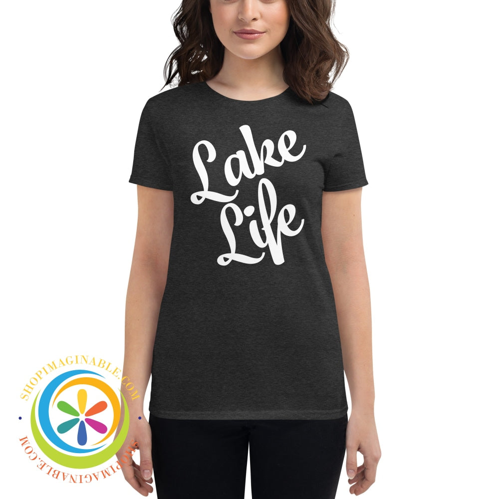 Lake Life Womens Short Sleeve T-Shirt Heather Dark Grey / S T-Shirt