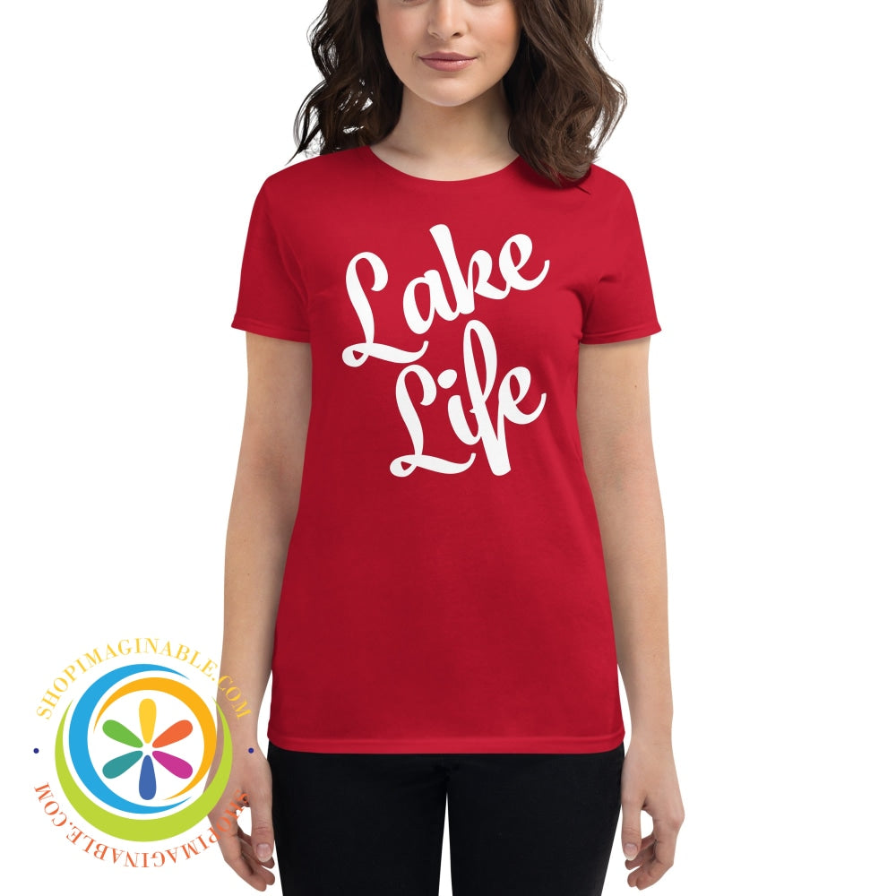 Lake Life Womens Short Sleeve T-Shirt True Red / S T-Shirt