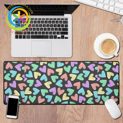 Large Playful Hearts Gaming Mouse Pad