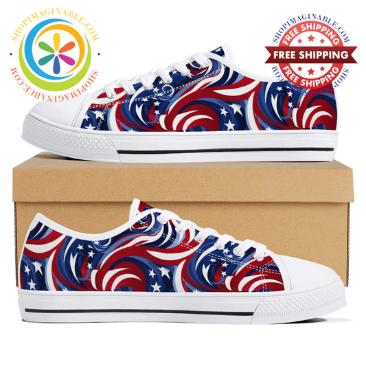 Let Freedom Ring! Ladies Low Top Canvas Shoes Us12 (Eu44)