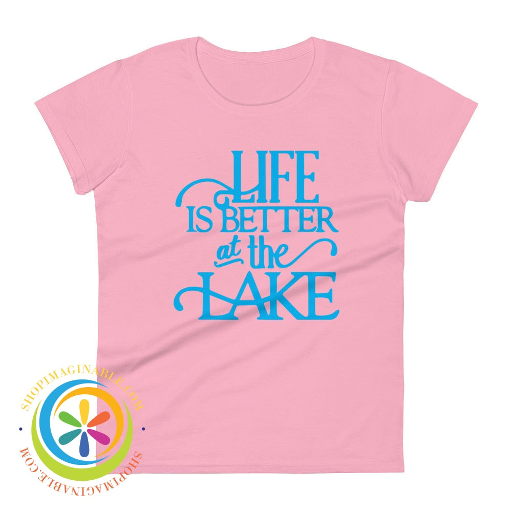 Life Is Better At The Lake Ladies T-Shirt Charity Pink / S T-Shirt