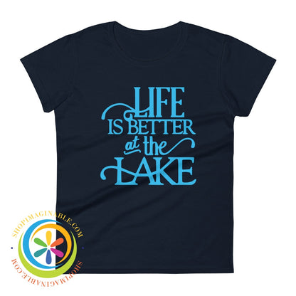 Life Is Better At The Lake Ladies T-Shirt Navy / S T-Shirt