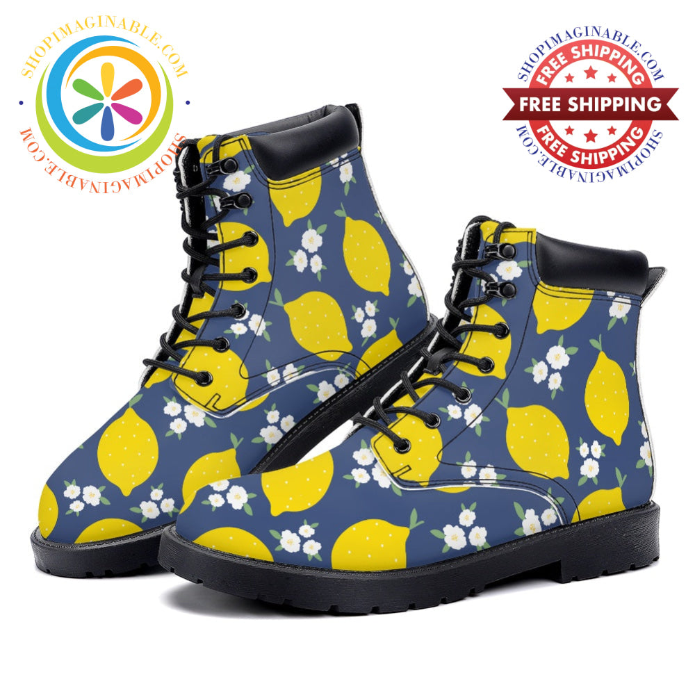 Life’s Lemons - Leather Martin Boots white / 36