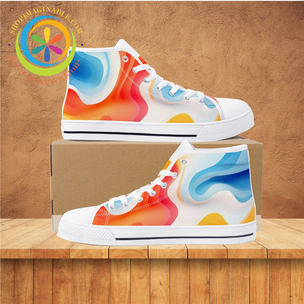 Liquid Flow Ladies High Top Canvas Shoes