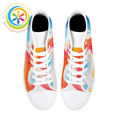 Liquid Flow Ladies High Top Canvas Shoes