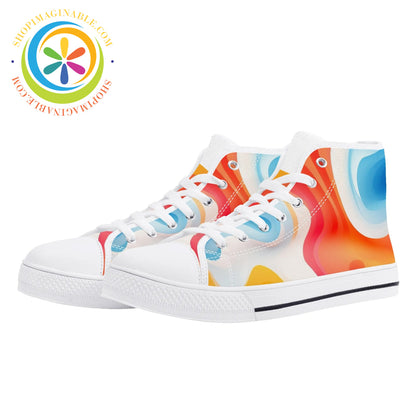 Liquid Flow Ladies High Top Canvas Shoes