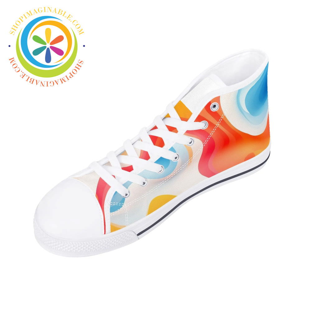 Liquid Flow Ladies High Top Canvas Shoes