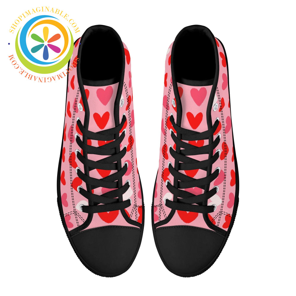 Listen To Your Heart Ladies High Top Canvas Shoes