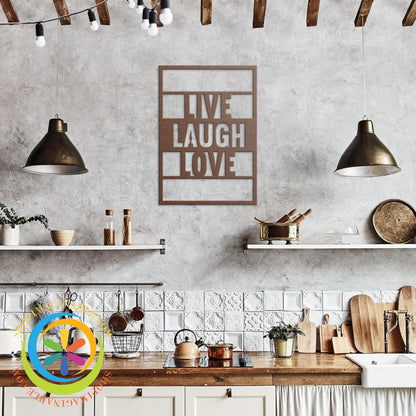 Live Love Laugh Metal Wall Decor Art