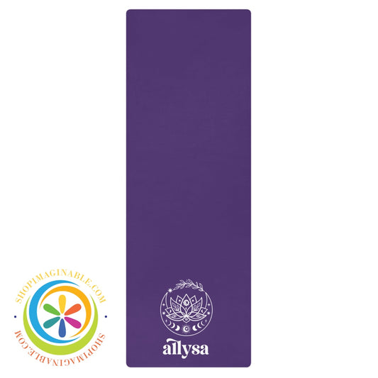Lotus Flower And Name Yoga Mat - Choose Your Colors