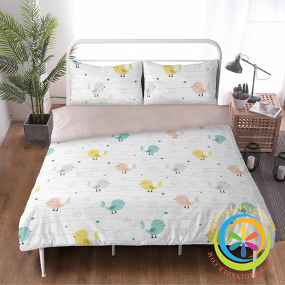 Love Birds Bedding Set Beige / Us Twin