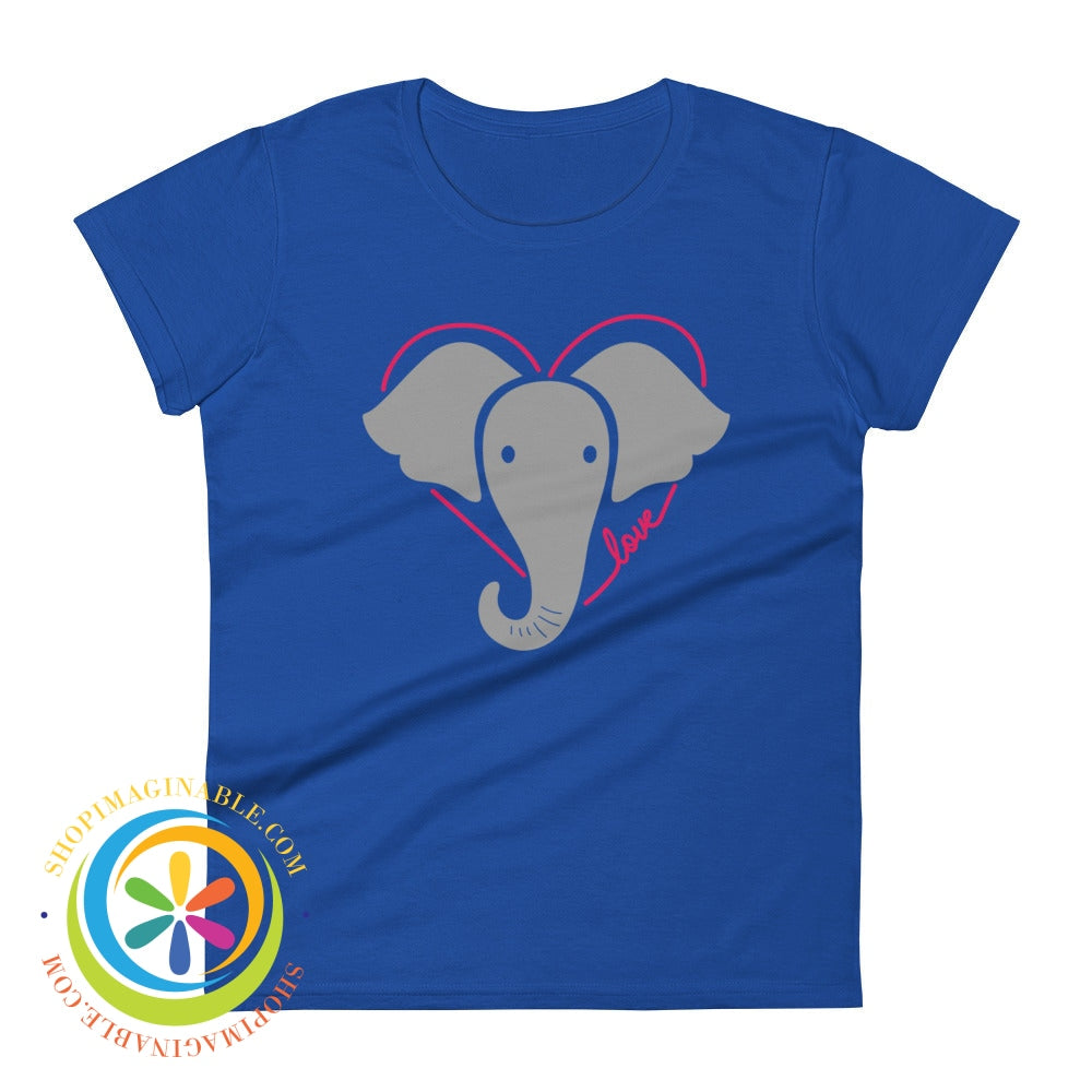 Love Elephants Not Trump Ladies T-Shirt Royal Blue / S T-Shirt