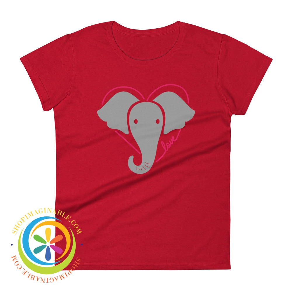 Love Elephants Not Trump Ladies T-Shirt True Red / S T-Shirt
