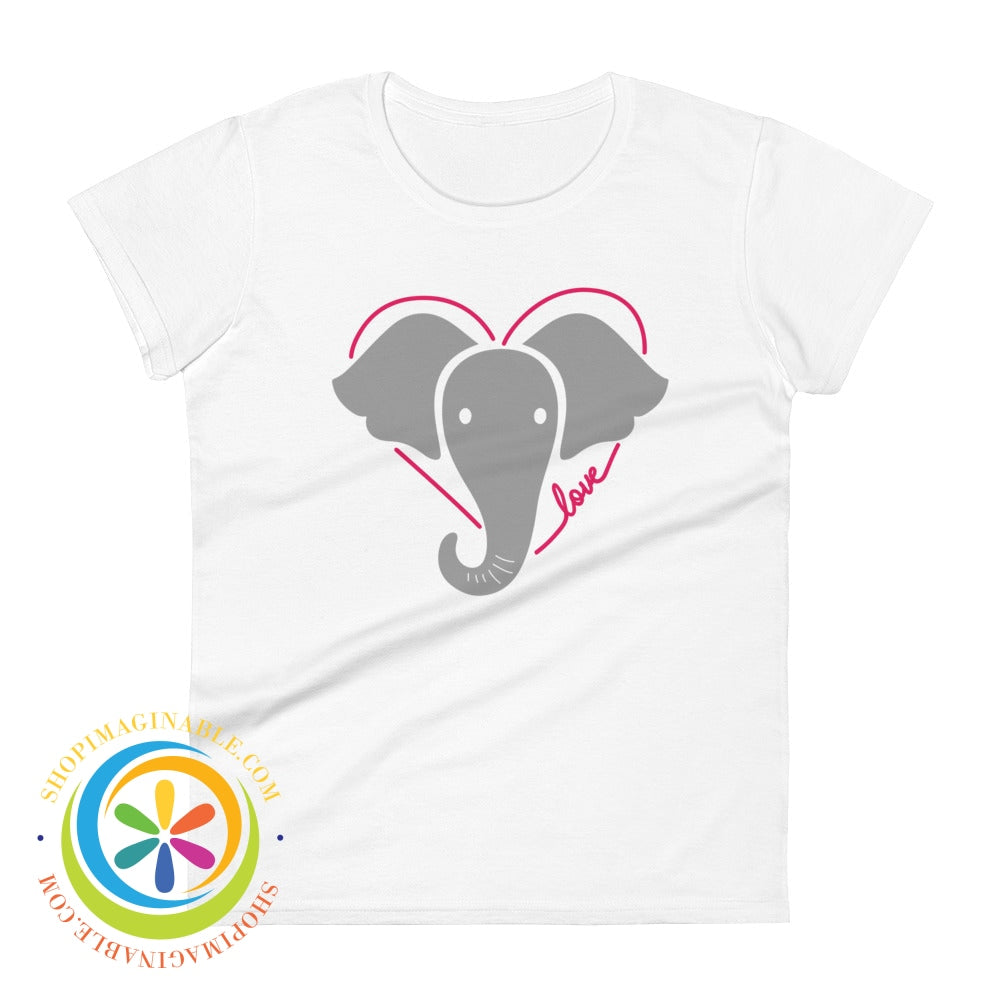 Love Elephants Not Trump Ladies T-Shirt White / S T-Shirt