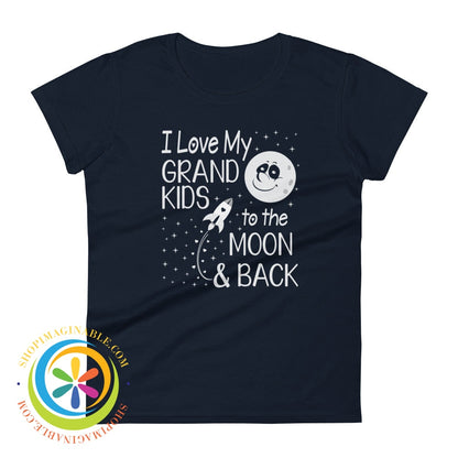 Love My Grand Kids To The Moon & Back Ladies T-Shirt Navy / S T-Shirt