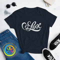 Love Script Womens T-Shirt T-Shirt