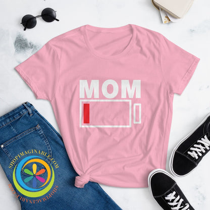 Low Battery Mom Funny Ladies T-Shirt T-Shirt