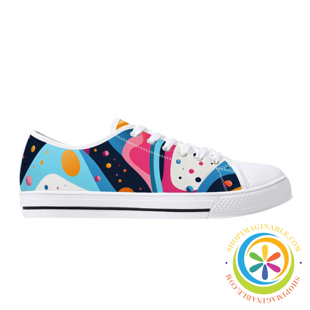 Make Me Pop Abstract Ladies Low Top Canvas Shoes