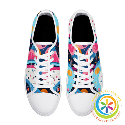 Make Me Pop Abstract Ladies Low Top Canvas Shoes