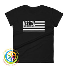 Merica - Classic America Ladies T-Shirt Black / S T-Shirt