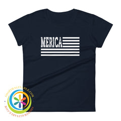 Merica - Classic America Ladies T-Shirt Navy / S T-Shirt