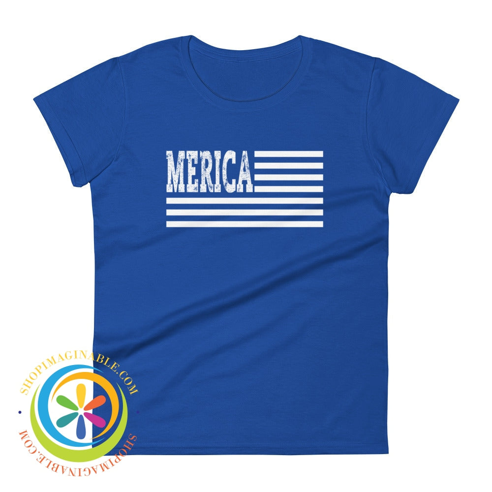 Merica - Classic America Ladies T-Shirt Royal Blue / S T-Shirt