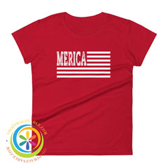 Merica - Classic America Ladies T-Shirt True Red / S T-Shirt