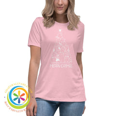 Merry Catmas Ladies T-Shirt - Holiday Cheer Pink / S