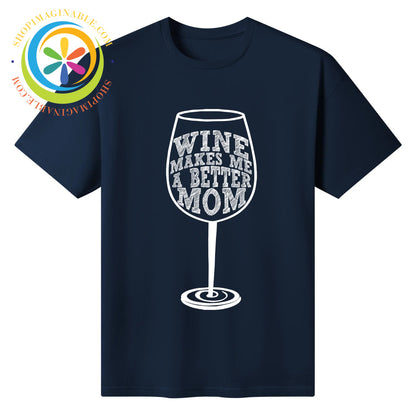 Mom Wine Unisex T-Shirt Navy / S T-shirt