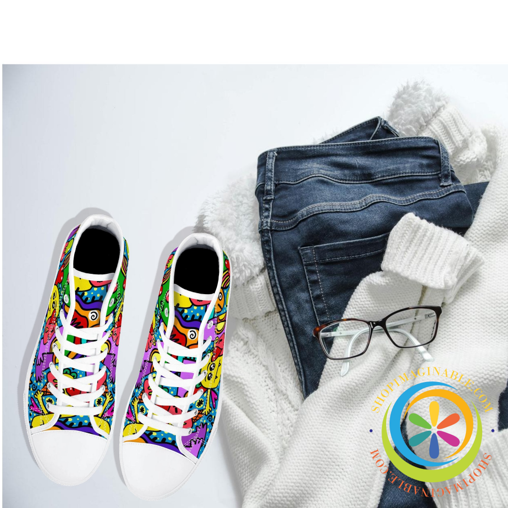 Monsters Ball Ladies High Top Canvas Shoes