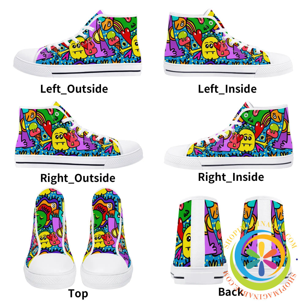Monsters Ball Ladies High Top Canvas Shoes