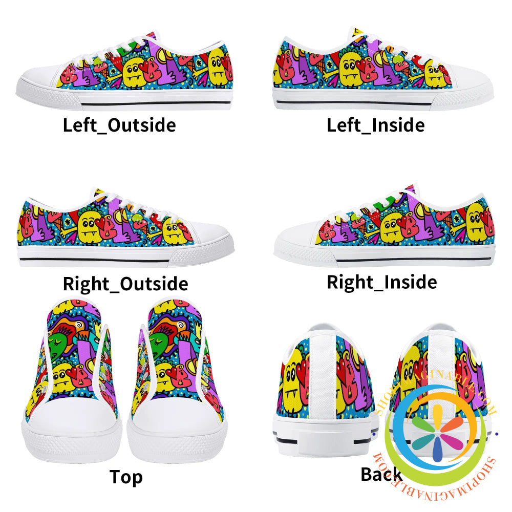 Monsters Ball Ladies Low Top Canvas Shoes