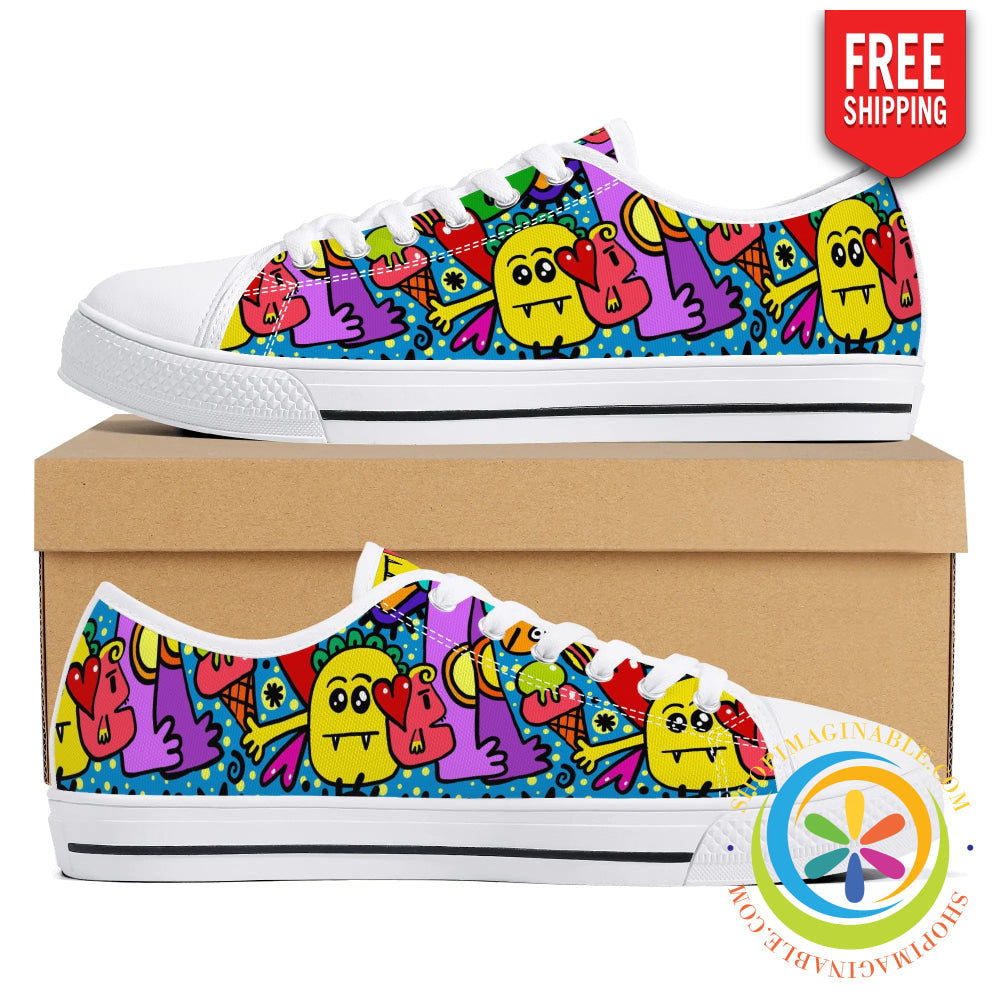 Monsters Ball Ladies Low Top Canvas Shoes Us12 (Eu44)