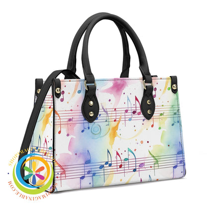 Musical Color Splash Ladies Handbag Black