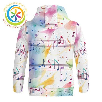 Musical Melody Full Zip Turtleneck Hoodie Streetwear