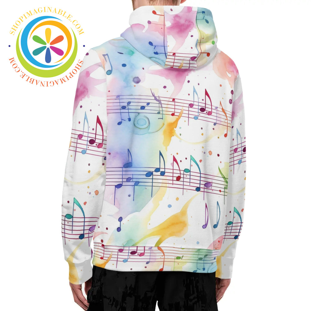 Musical Melody Full Zip Turtleneck Hoodie Streetwear