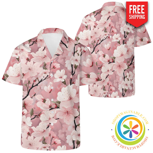 My Cherry Blossom Hawaiian Casual Shirt 2Xs