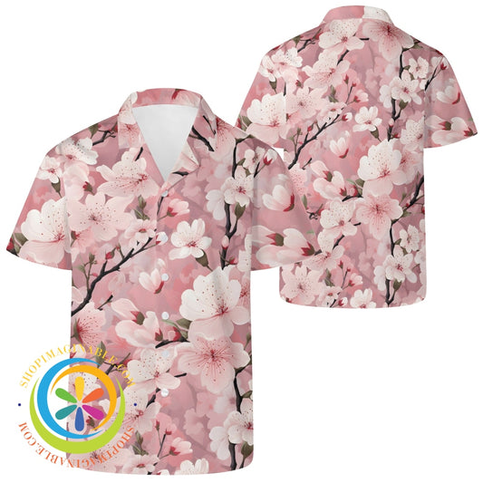 My Cherry Blossom Hawaiian Casual Shirt 2Xs