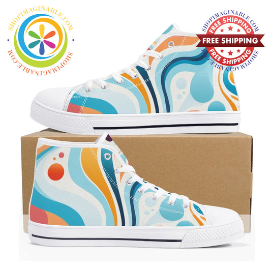 Mystical Abstract Ladies High Top Canvas Shoes Us12 (Eu44)