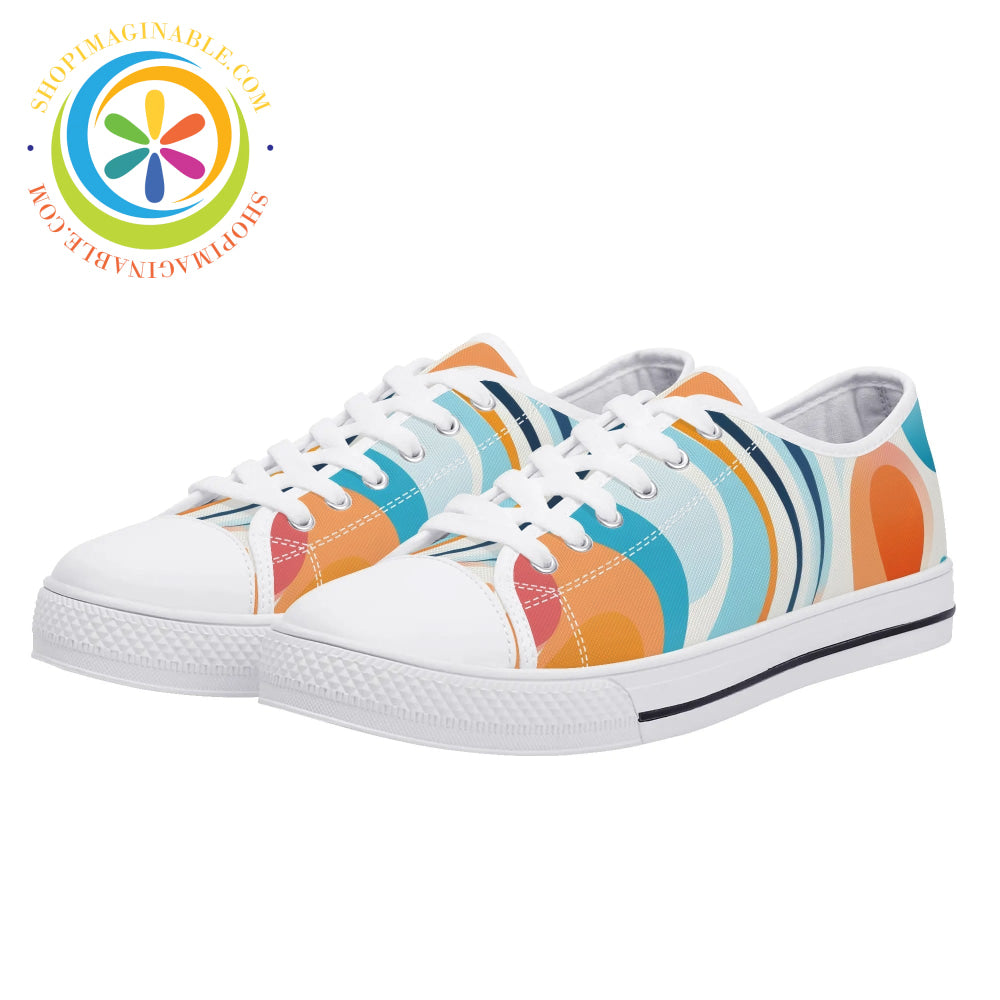 Mystical Abstract Ladies Low Top Canvas Shoes