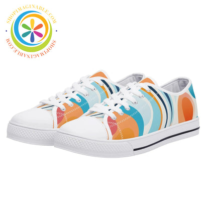 Mystical Abstract Ladies Low Top Canvas Shoes