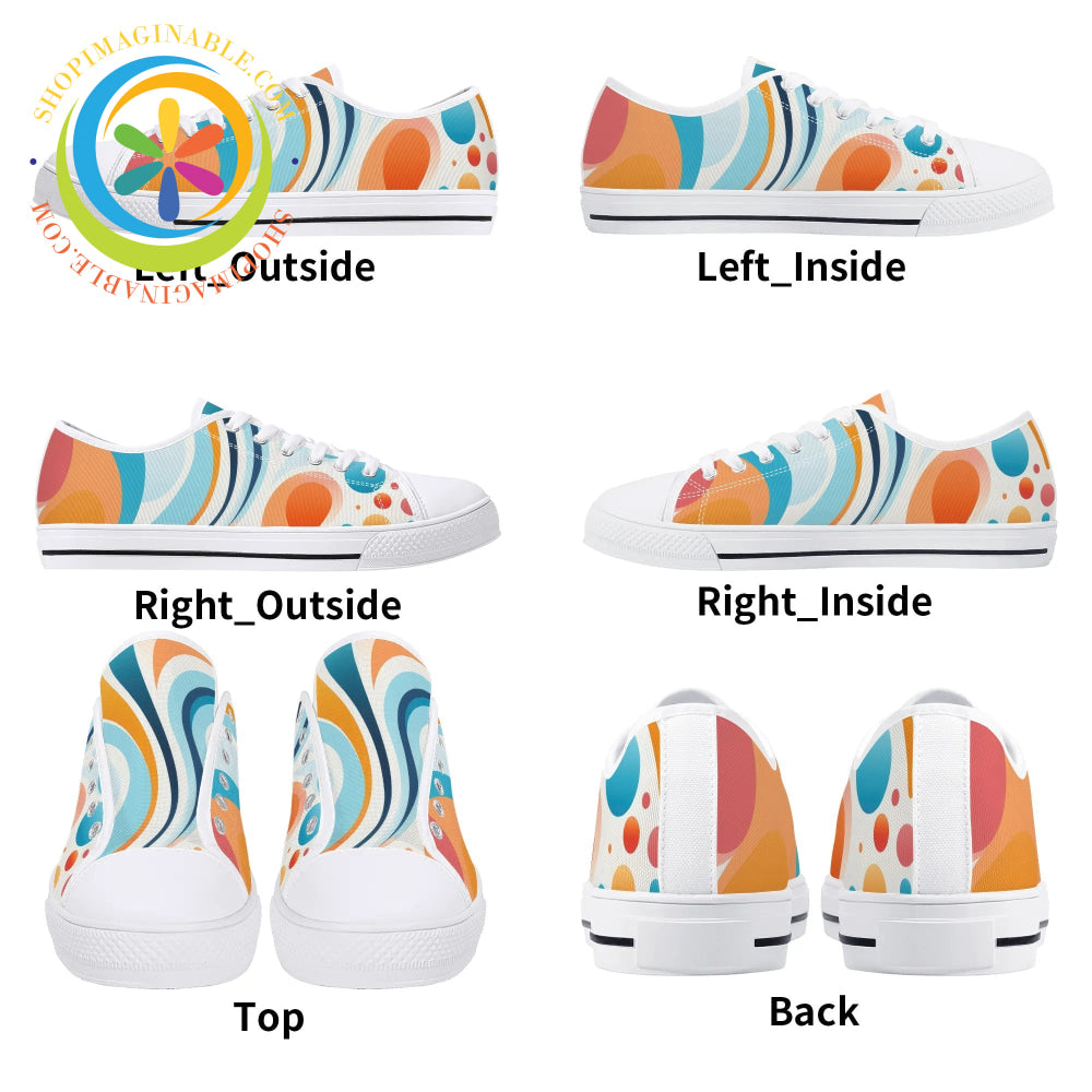 Mystical Abstract Ladies Low Top Canvas Shoes