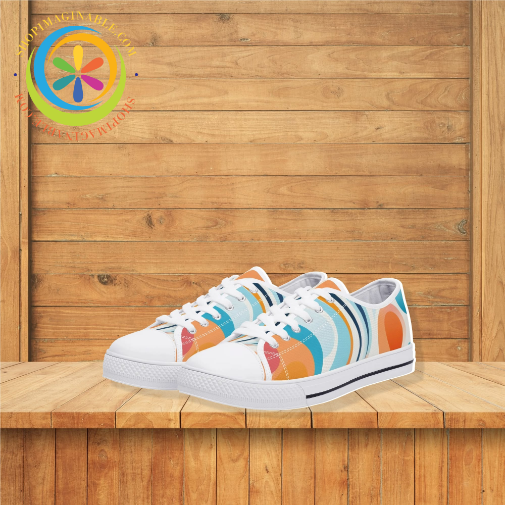 Mystical Abstract Ladies Low Top Canvas Shoes