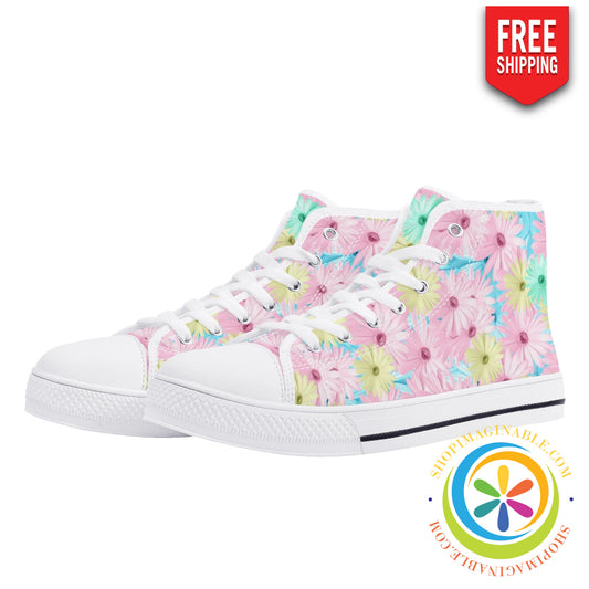 Mystical Daisy Ladies High Top Canvas Shoes Us12 (Eu44)