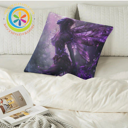 Mystical Fairy Purple Pillow Cover