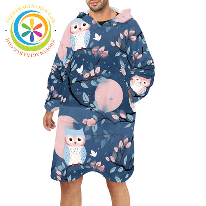Night Owl - Blanket Hoodie white / ONESIZE