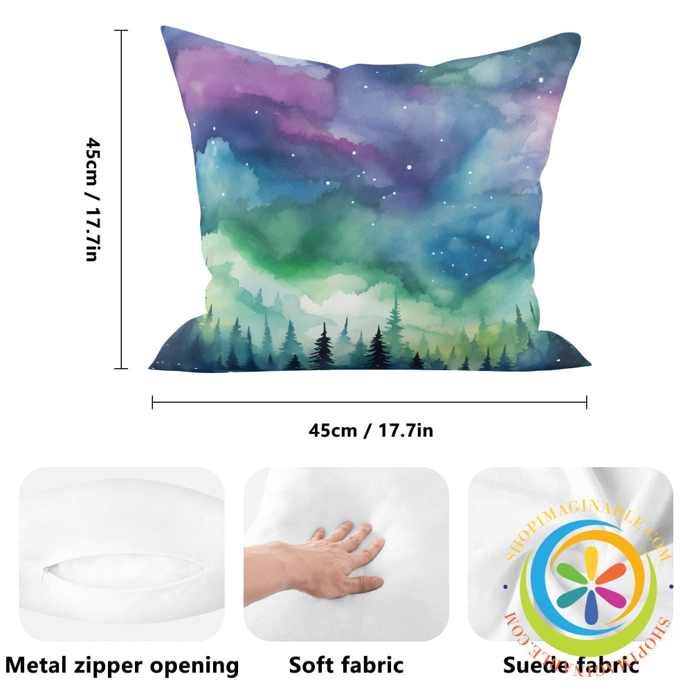 Northern Lights Pillow Cover